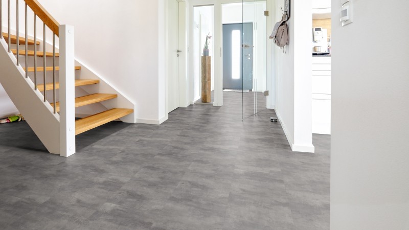 KPP Cement dark grey - Vinylová podlaha KPP Brick Design Stone 